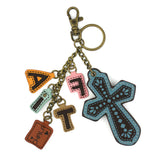 Chala Charming Charms Keychain CROSS+FAITH Purse Charm, Key Chain, Bag Charm, Key Fob