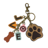Chala Charming Charms Keychain PAW+LOVE Purse Charm, Key Chain, Bag Charm, Key Fob Dog Mom, Dog Dad