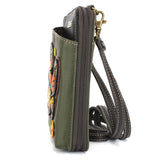 CHALA Wallet Crossbody Purse Handbag Monarch Butterfly - Olive