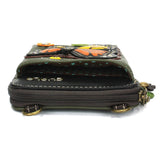 CHALA Wallet Crossbody Purse Handbag Monarch Butterfly - Olive