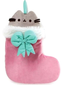 GUND Pusheen Christmas Holiday Stuffed Plush Cat in Stocking, 11"