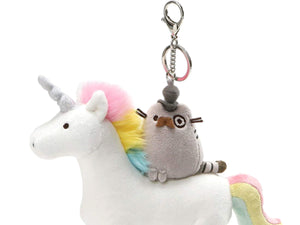 Gund Unicorn with Kitties keychain clip multicolor 8.5"