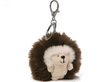 GUND Ganley Natural Poofs Plush Hedgehog Keychain - 3"