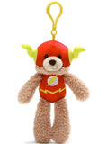 GUND DC Comics Fuzzy Plush Backpack Clip, tan - 6.5"