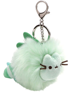 GUND Pusheenosaurus Dinosaur Plush Poof Keychain, Green - 4" - NEW
