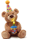 GUND Happy Birthday Animated Bear Singing/Light Up - 10" - NEW